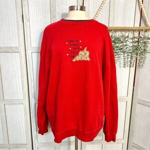 3/$22🩶 Vintage 90's No Friend Quite Like A Dog Grandma Embroidered Sweatshirt 2X